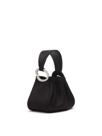 Oscar De La Renta Women's Nano O Handle Satin Top Handle Bag In Black