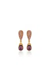 Oscar De La Renta Pavé Drop Earrings In Purple