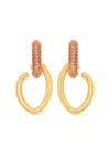 Oscar De La Renta Pavé O Drop Earrings In Gold
