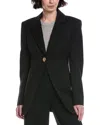 Oscar De La Renta Peak Lapel Silk-lined Wool Blazer In Multi