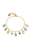 Oscar De La Renta Pear Crystal Chain Necklace In Multi