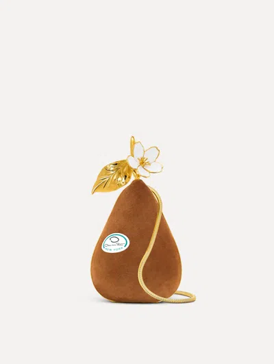Oscar De La Renta Pear Minaudire In Suede