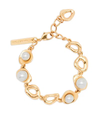 Oscar De La Renta Abstract O Pearl Bracelet