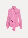 Oscar De La Renta Pearl Cabochon Blouse