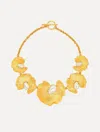 Oscar De La Renta Pearl Lily Pad Necklace