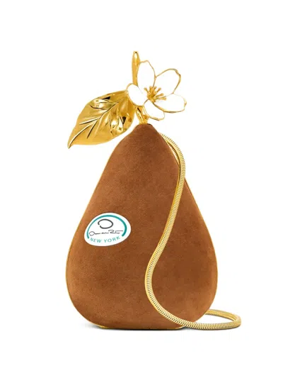 Oscar De La Renta Pear-shape Clutch Bag In Brown