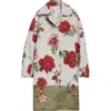 Oscar De La Renta Peony Jacquard Coat In Multi