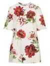 Oscar De La Renta Peony-print Shift Mini Dress In Multi