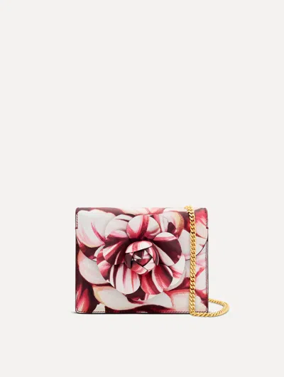 Oscar De La Renta Peony Printed Mini Tro Bag In Multi