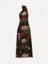 Oscar De La Renta Floral-print One-shoulder Maxi Gown In Multi