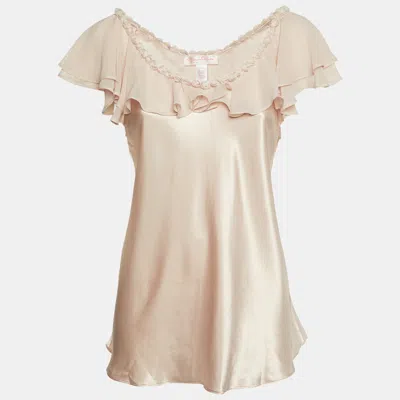 Pre-owned Oscar De La Renta Pink Top