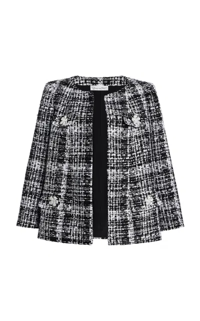 Oscar De La Renta Plaid Bouclé-tweed Jacket