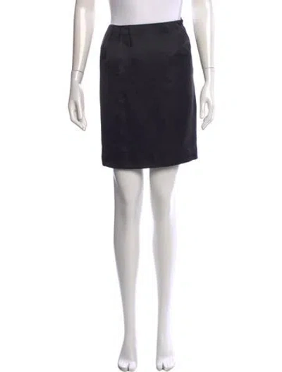 Pre-owned Oscar De La Renta Pleated Accents Mini Skirt In Black