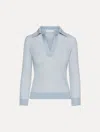 Oscar De La Renta Polo Collared Pullover