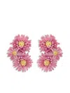 Oscar De La Renta Pompom Flower Earrings