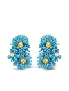 Oscar De La Renta Pompom Flower Stud Earrings