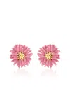 Oscar De La Renta Pompom Stud Earrings In Pink