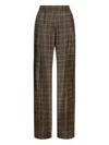 Oscar De La Renta Prince Of Wales-check Trousers In Brown