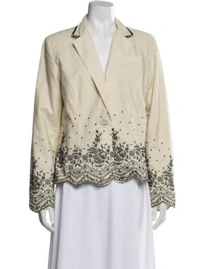 Pre-owned Oscar De La Renta Printed Blazer In Multi