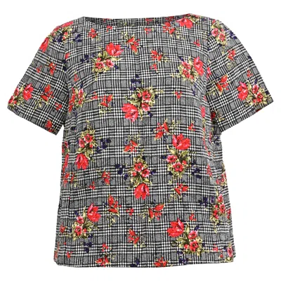 Oscar De La Renta Printed Blouse In Multicolor Cotton