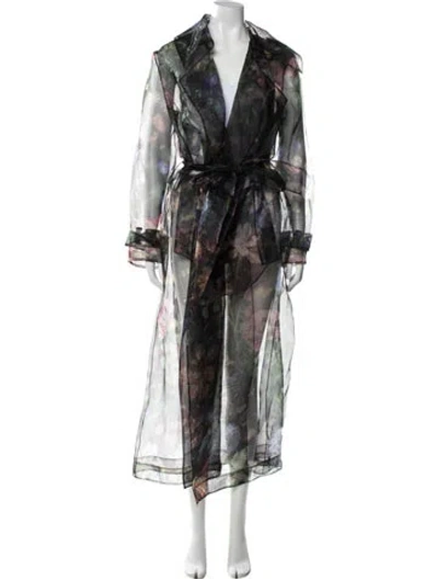 Pre-owned Oscar De La Renta Printed Jacket W/ Tags In Black