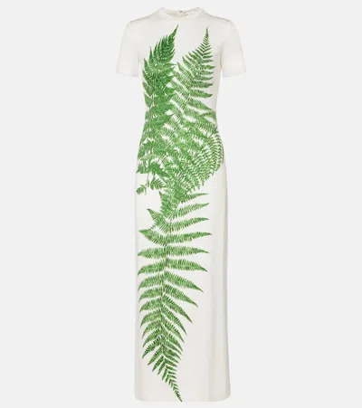 OSCAR DE LA RENTA PRINTED JERSEY T-SHIRT DRESS