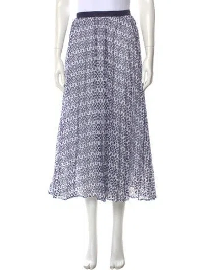 Pre-owned Oscar De La Renta Printed Midi Length Skirt In Multi