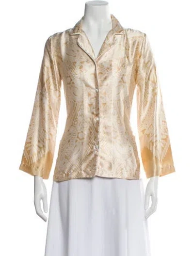Pre-owned Oscar De La Renta Printed Pajamas In Neutral