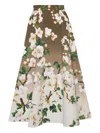 Oscar De La Renta Printed Poplin Skirt