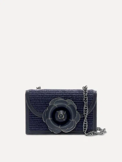 Oscar De La Renta Raffia Woven Tro Bag In Multi