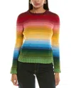 Oscar De La Renta Rainbow-ombre Crochet-knit Jumper In Multi