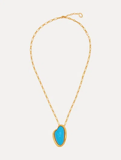 Oscar De La Renta Resin O Pendant Necklace In Blue