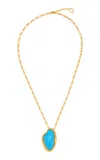 Oscar De La Renta Resin O Pendant Necklace In Blue