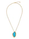 Oscar De La Renta Resin O Pendant Necklace In Gold