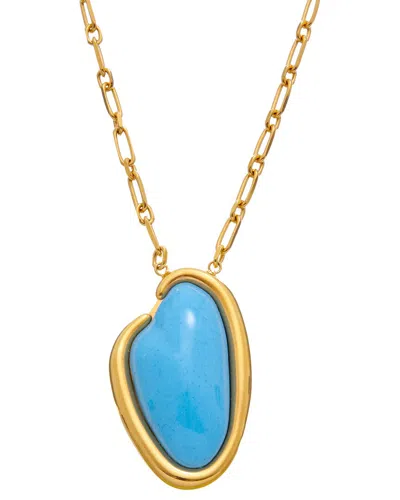 Oscar De La Renta Resin O Pendant Necklace In Gold