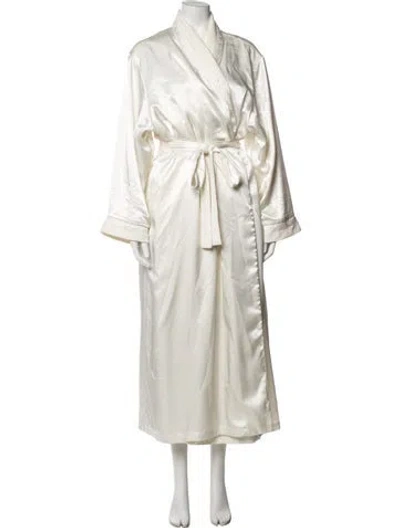 Pre-owned Oscar De La Renta Robe In Neutrals