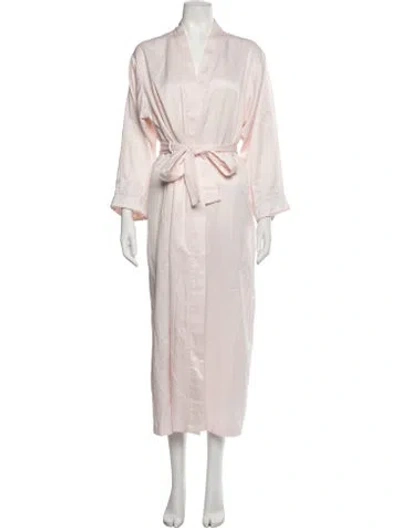 Pre-owned Oscar De La Renta Robe In Pink