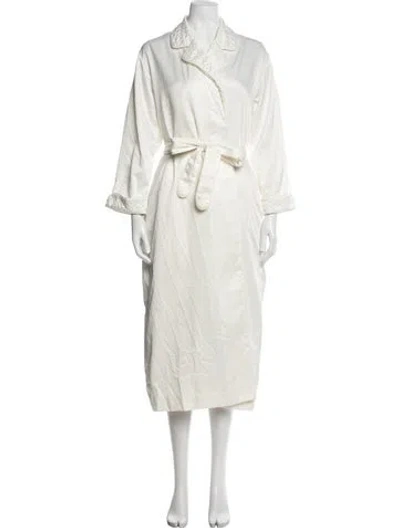 Pre-owned Oscar De La Renta Robe In White