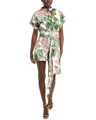 Oscar De La Renta Ladies Woven Jumpsui In Multi