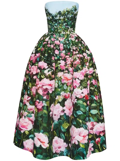 OSCAR DE LA RENTA ROSE FIELD GOWN