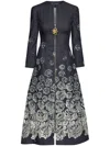 Oscar De La Renta Rose Devor Denim Dress In Grau