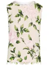Oscar De La Renta Oberteil Mit Rosen-print In Rosa