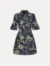 Oscar De La Renta Rose Printed Denim Mini Dress