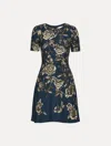 Oscar De La Renta Rose-print Jacquard Mini Dress