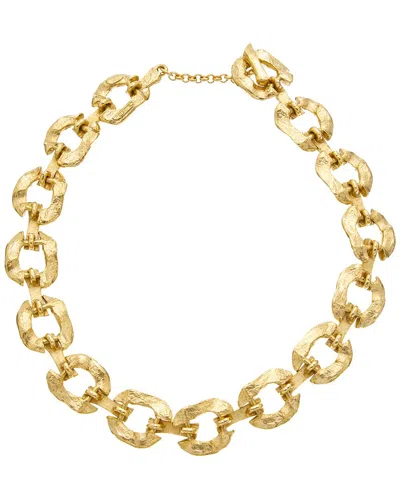 Oscar De La Renta Round Chain Necklace In Gold