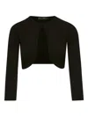 Oscar De La Renta Round-neck Bolero In Black