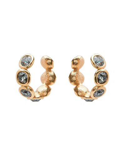 Oscar De La Renta Round Stone Earrings In Multi