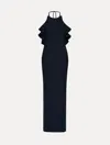 Oscar De La Renta Ruffle-detailed Column Gown