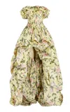 Oscar De La Renta Ruffled Silk Taffeta High-low Gown In Yellow