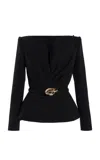 Oscar De La Renta Satin-trimmed Wool Jacket In Black